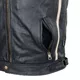 W-TEC Makso Herren Lederjacke - schwarz mit Patches
