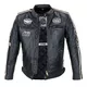 W-TEC Makso Herren Lederjacke - schwarz mit Patches