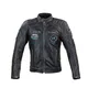 W-TEC Losial Leder Motorradjacke - schwarz - schwarz