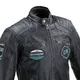 W-TEC Losial Leder Motorradjacke - schwarz