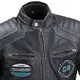W-TEC Losial Leder Motorradjacke - schwarz