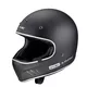 W-TEC Black Heart Retron Motorradhelm mit Chesster Goggles - Einfaches Schwarz