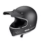 W-TEC Black Heart Retron Motorradhelm mit Chesster Goggles - Einfaches Schwarz
