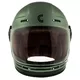 Cassida Fiber Super Hooligan Motorradhelm Schwarz/Metallic Grün/Grau - XL (61-62)