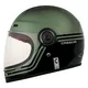 Cassida Fiber Super Hooligan Motorradhelm Schwarz/Metallic Grün/Grau - XL (61-62)