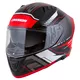 Motorradhelm Cassida Aero Drome schwarz perlmutt/rot/weiß/grau