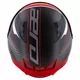 Motorradhelm Cassida Aero Drome schwarz perlmutt/rot/weiß/grau