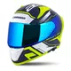 Motorradhelm Cassida Aero Drome blau/gelb fluo/hellblau/weiß