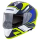 Motorradhelm Cassida Aero Drome blau/gelb fluo/hellblau/weiß