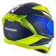 Motorradhelm Cassida Aero Drome blau/gelb fluo/hellblau/weiß