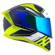 Motorradhelm Cassida Aero Drome blau/gelb fluo/hellblau/weiß