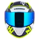 Motorradhelm Cassida Aero Drome blau/gelb fluo/hellblau/weiß