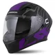 Cassida Orbit Multivers Motorradhelm schwarz matt/violett/grau/weiß
