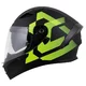 Motorradhelm Cassida Orbit Grind schwarz matt/gelb fluo