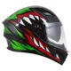 Cassida Orbit StriX Motorradhelm rot/grün/grau/weiß/schwarz