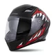 Cassida Orbit StriX Motorradhelm rot/grau/weiß/schwarz