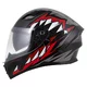 Cassida Orbit StriX Motorradhelm rot/grau/weiß/schwarz