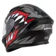 Cassida Orbit StriX Motorradhelm rot/grau/weiß/schwarz