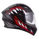 Cassida Orbit StriX Motorradhelm rot/grau/weiß/schwarz