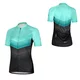 Damen-Radtrikot mit kurzen Ärmeln Etape Violet - mint/černá