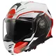 Flip-up Motorradhelm LS2 FF901 Advant X Metryk Weiß Rot P/J