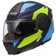 Klappbarer Motorradhelm LS2 FF902 Scope II Duria Blau H-V Gelb