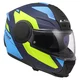 Klappbarer Motorradhelm LS2 FF902 Scope II Duria Blau H-V Gelb