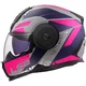 Klappbarer Motorradhelm LS2 FF902 Scope II Oxyd Grau Blau Violett
