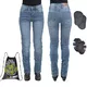 W-TEC Lustipa Damen Motorradjeans - blau - blau