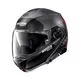 Nolan N100-5 Plus Distinctive N-Com Motorradhelm - Glänzendes Schwarz-Rot - Flat Lava Grey