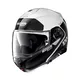 Nolan N100-5 Plus Distinctive N-Com Motorradhelm - Glänzendes Schwarz-Rot - Metal White