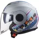 Motorradhelm LS2 OF570 Verso Spring Matt Silber Blau - L(59-60)