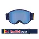 Motocrossbrille RedBull Spect Strive Panovision, blau matt, spiegelblaues Plexiglas