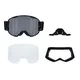 Motocrossbrille RedBull Spect Strive Panovision, schwarz matt, silber verspiegeltes Plexiglas