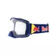 Motocrossbrille RedBull Spect Strive Panovision, dunkelblau matt, klares Plexiglas