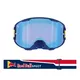 Motocross-Brille RedBull Spect Strive, blau matt, spiegelblaues Plexiglas