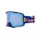 Motocross-Brille RedBull Spect Strive, blau matt, spiegelblaues Plexiglas