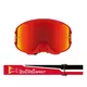 Motocrossbrille RedBull Spect Strive, rot matt, rot verspiegeltes Plexiglas