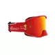 Motocrossbrille RedBull Spect Strive, rot matt, rot verspiegeltes Plexiglas