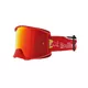Motocrossbrille RedBull Spect Strive, rot matt, rot verspiegeltes Plexiglas