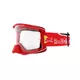 Motocross-Schutzbrille RedBull Spect Strive, rot matt, klares Plexiglas