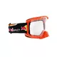 Motocross-Schutzbrille RedBull Spect Strive, orange matt, klares Plexiglas