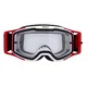 RedBull Spect Torp Motocrossbrille, weiß/rot, klares Plexiglas