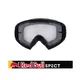 Motocross-Schutzbrille RedBull Spect Whip, schwarz, klares Plexiglas