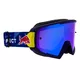 Motocross-Brille RedBull Spect Whip, blau matt, spiegelblaues Plexiglas