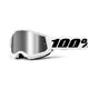 Motocross-Brille für Kinder 100 % Strata 2 Junior Mirror - White, stříbrné plexi