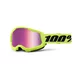 Motocrossbrille 100% Strata 2 New Mirror - Neon žluté, růžové plexi