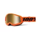 Motocrossbrille 100% Strata 2 New Mirror - Oranžové, zlaté plexi
